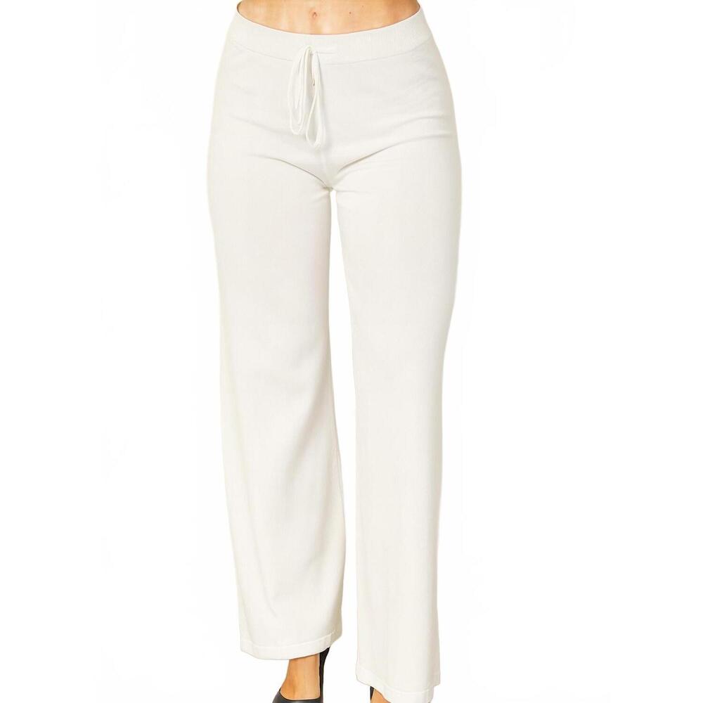 NEW FRENCH KYSS women's drawstring pant in white